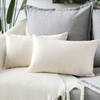 OTOSTAR Linen Throw Pillow Covers Pack of 2 Decorative Square