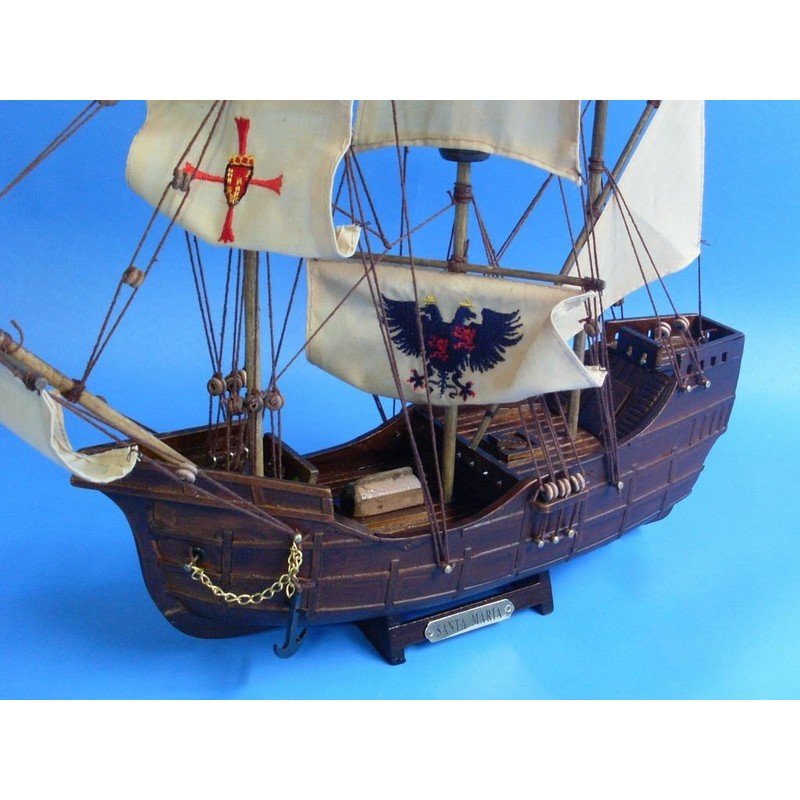 Hampton Nautical Santa Maria with Embroidery Ship, Limited Edition, 14"