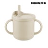 PandaEar 2 Pack Silicone Baby Straw & Snack Cup with