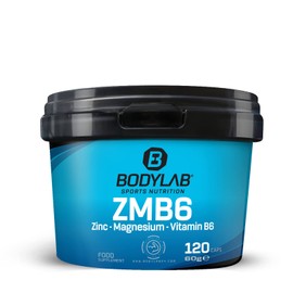 Bodylab24 ZMB6 120 Capsules, with the Minerals Zinc, Magnesium, Vitamin B5, B6 & Vitamin D, Ideal as an Additional Supplement in Intensive Training Phases