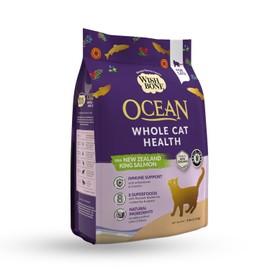 Wishbone Ocean New Zealand King Salmon, Gluten Free, Premium Salmon Recipe Cat Food for Overall Pet Health - 4 lb