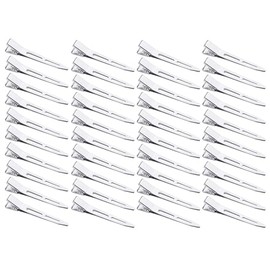 Mbsomnus Pack of 40 EnteBill Hair Clips Silver Hair Clips 5.5 cm Hair Clips Hairdressing Alligator Clips Metal Hair Clips for Hair Clips Women's Clips Hairdressing Salon Girls Hair Styling DIY
