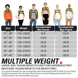 Weighted Vest for Women Men BeatBoost 30 lb Weight Vest with Ironsand for Walking Strength Training Running Workout Yellow