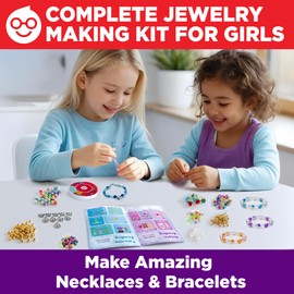 Doctor Jupiter Princess Jewelry Making Kit for Kids Ages 6-12 | Arts & Crafts for 6-12 Year Olds | Charm Bracelets, Necklace Making Kit for Girls | Easter, Birthday Gifts