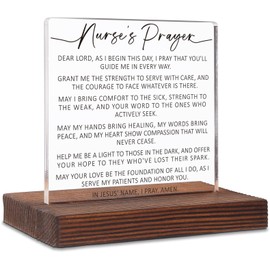 Nurses Prayer Thank You Gifts, Nurse Office Decor Christian Nurse Gift,Nurse Graduation Appreciation Gift Thank You Gifts for Nursing Assistants RN Nurse, Home Office Sign Plaques SOK33