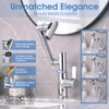 CHOMLEY Bathroom Sink Faucet, Single Hole Rotatable Facuets with Temperature