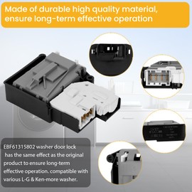 EBF61315802 Washer Door Lock Switch Replacement Part & EBF62534401 Washer Door Lock Strike Assembly Compatible with L-G & Ken-More Washing Machine Door Switch, Replace 2667085 AP5672154 EAP7792232