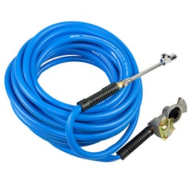 Ken-Tool Hybrid AIR Hose 3/8", 50' Long Truck INFLATOR, Glad Hand and Dual Foot Chuck
