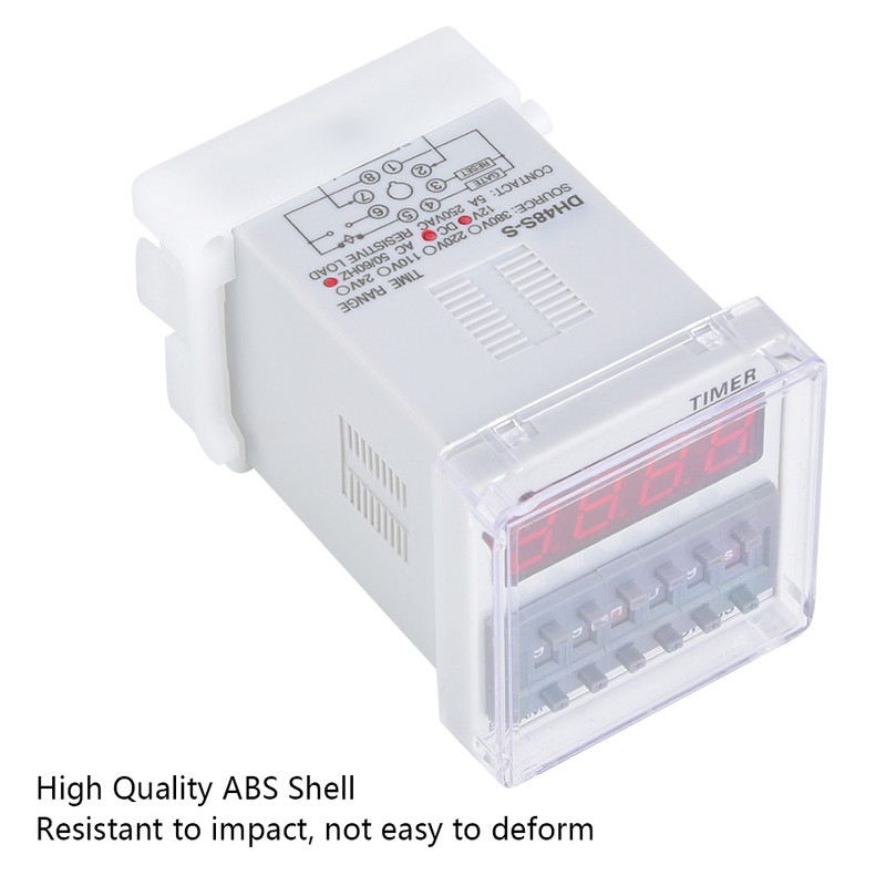 ProgrammableDelay Time Relay Timer 0.1S-99H 8-Pin DH48s s (24V AC/DC)