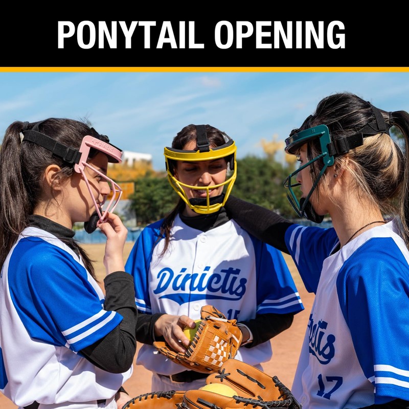 Dinictis Softball Face Mask, Lightweight, Comfortable, with Wide Field Vision,