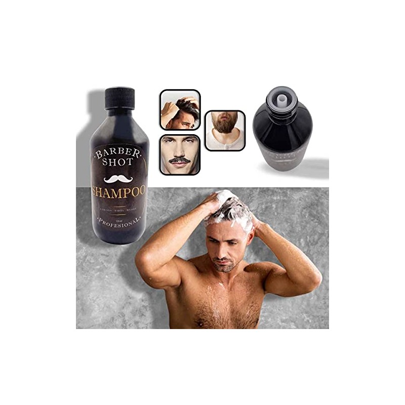 Shampoo de bergamota, para crecimiento de barba y cabello, con