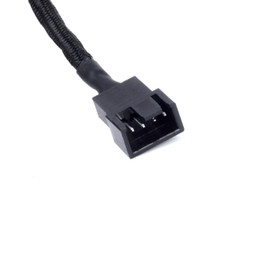 SilverStone SST-CPF01 - 10cm PWM Fan Splitter Cable for 2 Fans, Black Sleeved Braded