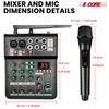5 Core Audio Mixer Sound Board 4 Channel XLR Stereo