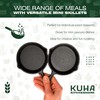 KUHA Small Cast Iron Skillet Set | Pre-Seasoned Mini Cast