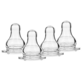 Nuby - Juego de 4 pezones de flujo rápido para cuello estándar