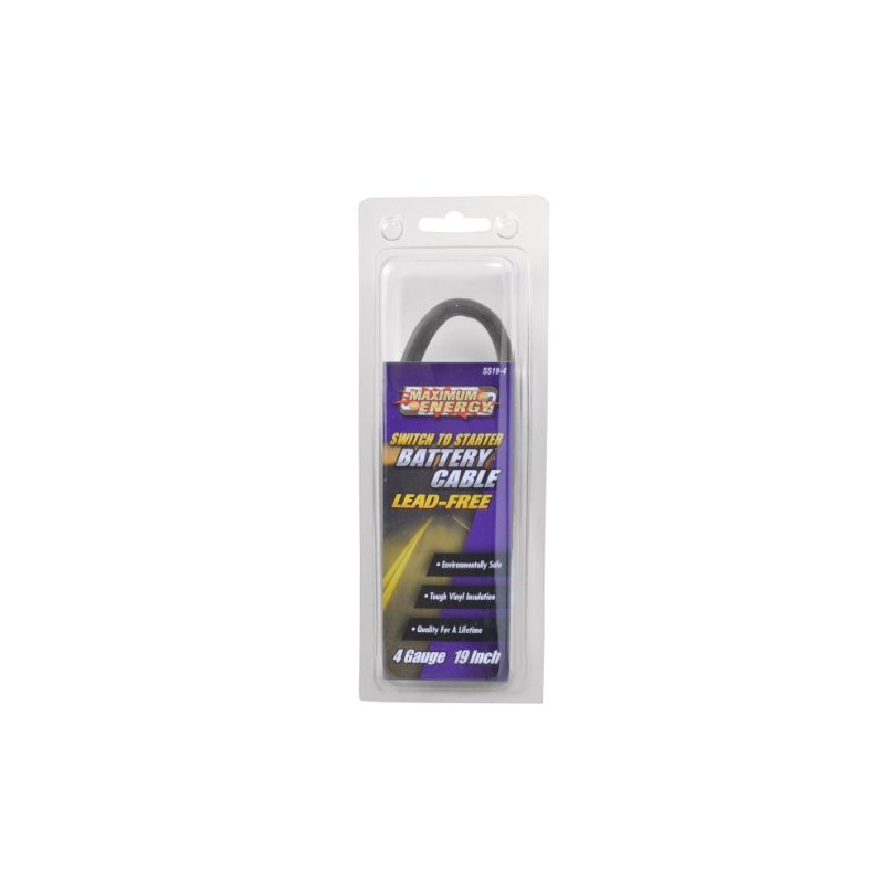 Road Power SS19-4 Switch-Starter Cable, Black, 19-Inch