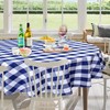 XWZO Checkered 60 Inch Round Tablecloth - Waterproof and Dustproof