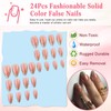 Ceboic 24 Stück French Press on Nails Mittel, Nude Rosa