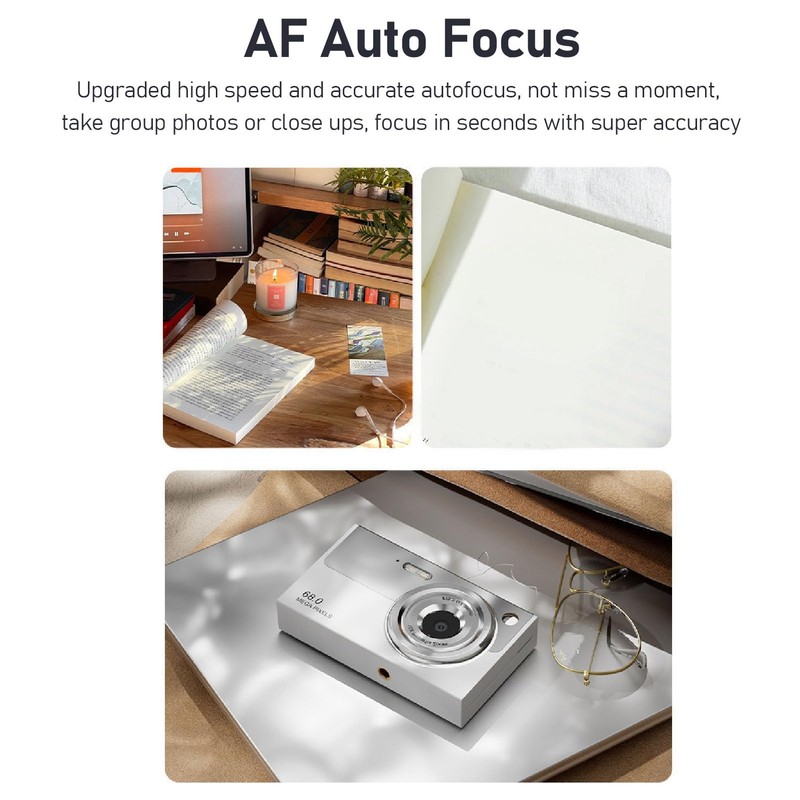 Digital Camera, 4K 68MP Autofocus Vlogging Camera, 16X Digital Zoom