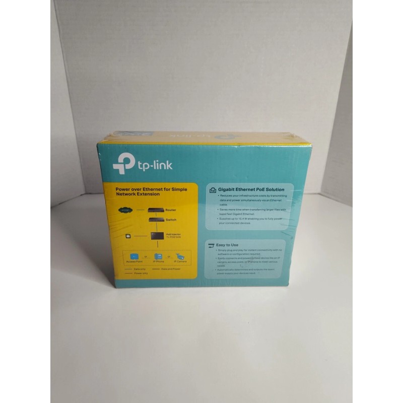 TP-Link Gigabit PoE Injector TL-POE150S Black 802.3af 100m PoE Network