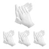 24 Pcs (12 Pair) White Cotton Gloves For Cosmetic Eczema,