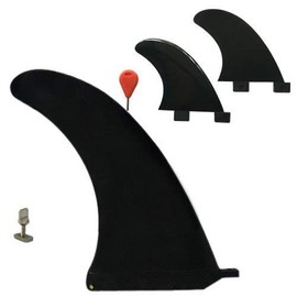 Funktion FKGFCC-L10-SET-BLK Longboard 10" Fins + FCS Compatible Side Fins 3 Pack Black