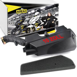 Area1 Replacement Air Filter/Box GY6 50cc China 4T 10 Inch Compatible with Znen Lingtian Vanguard Tauris TNTMotor Rieju Rivero Neco Luxxon Lifan Lingben KSR Moto Kreidler JMSTAR JINLUN EUROCKA Lance