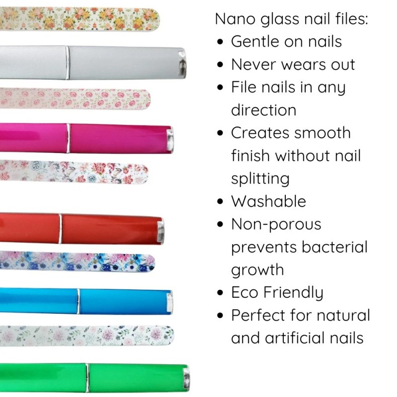 PayDirtCo Full Bloom 5-Pack Glass Nail Files Set with Cases