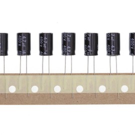 400 V 4.7uf Plug-In Aluminium Electrolytic Capacitor 8 x 12 8 x 12 mm Pack of 50