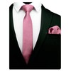 2.4" Dusty Rose Skinny Tie for Wedding Solid Formal Slim