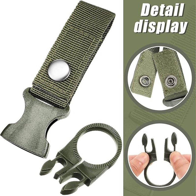 ペットボトルホルダー カラビナ付き ペットボトルカバー 散歩 アウトドア 折り畳 ブラック 軽量 携帯便利 分離