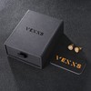 VEXXS S925 Diamond Stud Earrings for Men, 14K Real Gold