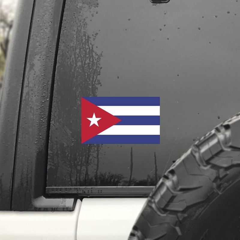 TUKIMA 2-Pack Cuba Flag Decal | 5x5 Inches | Premium