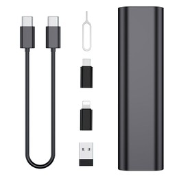 SRLWMYI USB C Adapter Set 6 in 1 60 W Multi USB C to Lightning Adapter Set with Storage Case with USB-A Micro USB Lightning TF and SIM Card Slot for Travel and On the Go