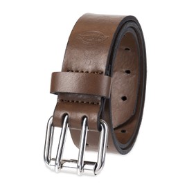 Dickies Men's Leather Double Prong Belt, Brown, 42