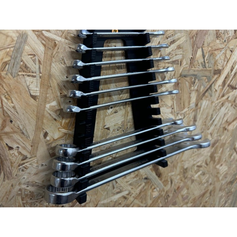 Combination Spanner and Ring Spanner Holder for Tool Wall Mounting