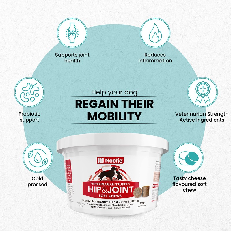 Nootie Maximum Strength Hip & Joint Soft Chews for Dogs