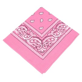 Boolavard 1s, 6s, 9s or 12 Pack Cowboy Bandanas with Original Paisley Pattern (Pink)
