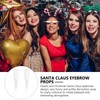 Ciieeo 2pairs Santa Masquerade Eyebrows Santa White Eyebrows Cosplay Santa