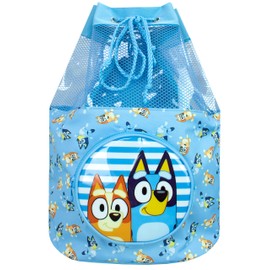 Bluey Swimming Bag Kids Beach Pool Swim Drawstring Backpack For Boys Or Girls Blue