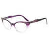 Eyekepper Cateyes Damen Lesebrille (Lila-Transparent, 2.00)