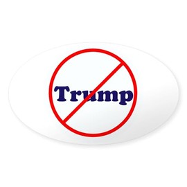 CafePress Anti Trump, Dump Drumpf, No Trump Sticker Oval Car Bumper Sticker