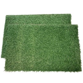 LOOBANI Dog Grass Pee Pads(2 Pack), Artificial Turf Pet Grass Mat Replacement for Puppy Potty Trainer Indoor/Outdoor Use (14"x18")