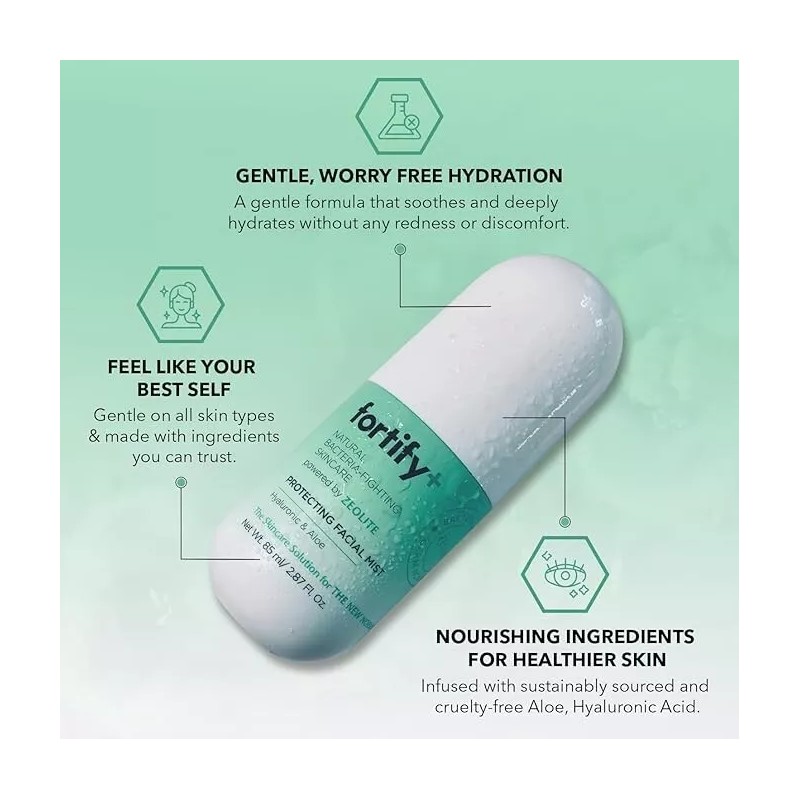 Fortify 9-in-1 Hydrating Face Mist with Hyaluronic Acid & Aloe