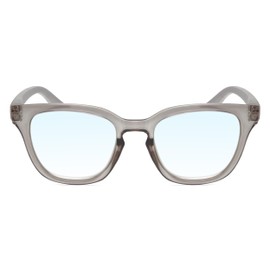 Calabria R860 Blue Light Reading Glasses +1.75 Grey Crystal Pink Womens Trendy Eyeglass Work Gaming Computer Readers w/Case