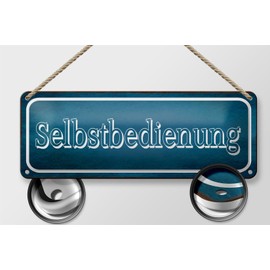 FEMER Tin Sign 27 x 10 cm Self-Operation Metal Decorative Sign Tin Sign