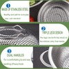 Set of 3 Stainless Steel Colander, 1/3/5Quart, Metal Sink Colander