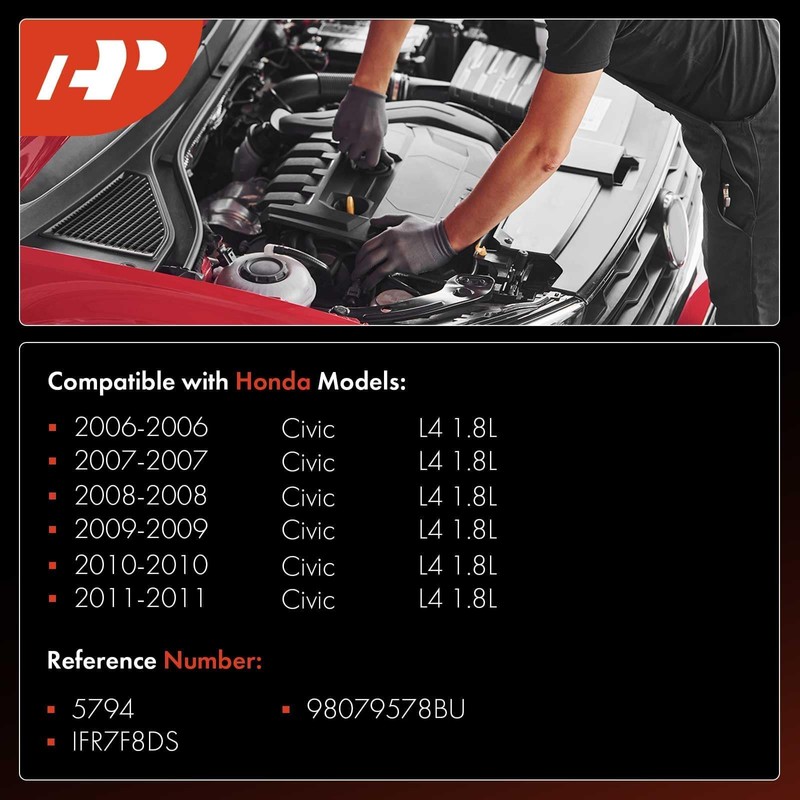 A-Premium Iridium Platinum Bujías compatibles con Honda Civic 2006 2007