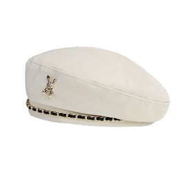 Minging Women's Beret Hat, Beret Hats & Berets for Women, Stylish Women's Hat Made of High-Quality Hat with a Head Circumference of 56-58 cm, Beret Hat, White, 58