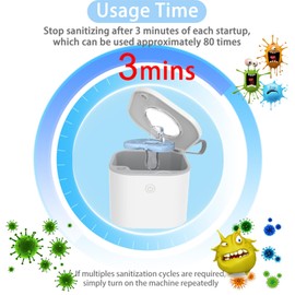 Portable Pacifier Sanitizer, Retainer Cleaner, UV-C Sanitizer Box Portable Case Holder for Pacifier, Aligner, Denture, Mouth Guards, Braces, Toothbrush Heads, Jewelry
